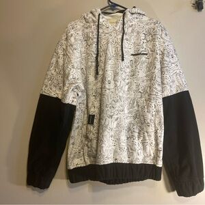 Fieldsheer‎ RainGuard Kenytex Motorcycle Sweater Hoodie Black AOP Men Size XL